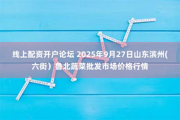 线上配资开户论坛 2025年9月27日山东滨州(六街）鲁北蔬菜批发市场价格行情